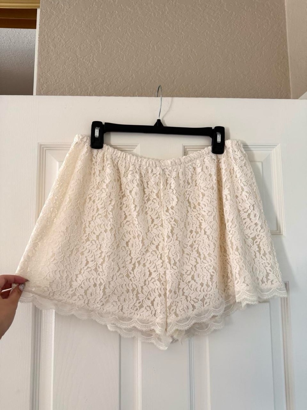 Peppermayo Cream Lace Shorts